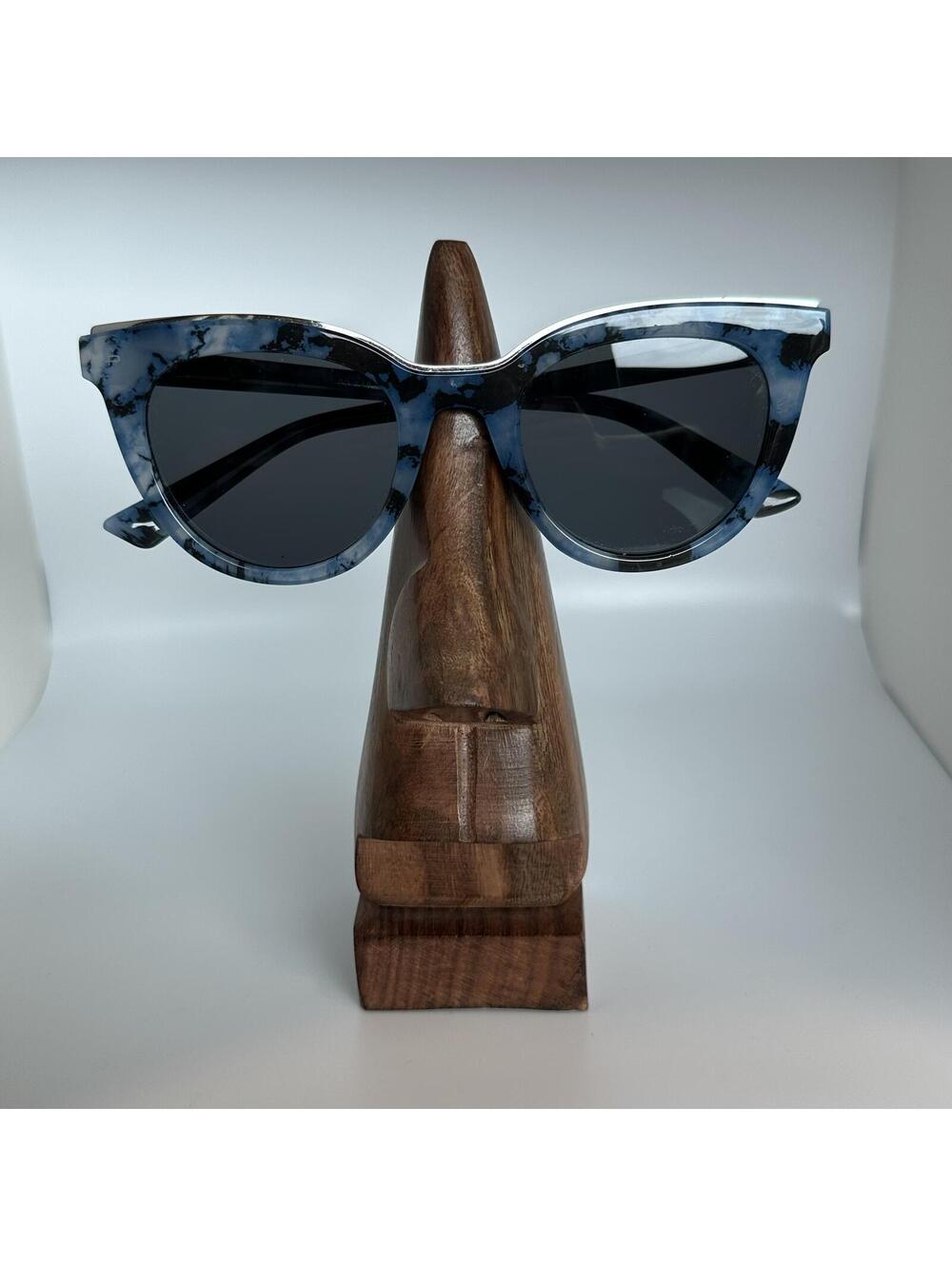 Prive Revaux The Kiwi Blue Marble Pattern Polarized Sunglasses with Black Lenses